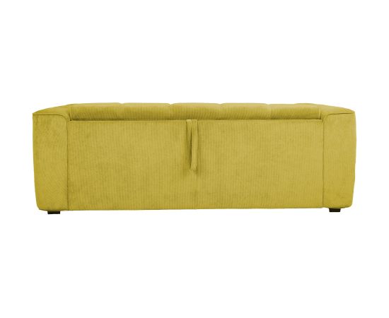 Sofa bed STELLA with spring mattress, yellow