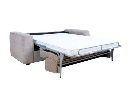 Sofa bed STELLA with spring mattress, beige