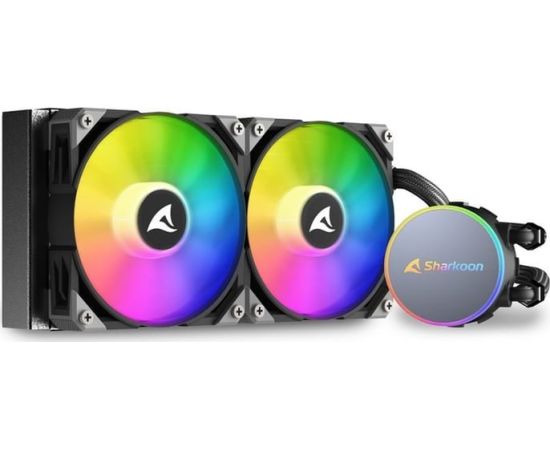 Sharkoon S70 RGB AIO 360mm Watercooling Set - 1150, 1151, 1155, 1156, 1366, 2011, 2011-3, AM2, AM2+, AM3, AM3+, FM1, FM2, AM4, 2066, TR4, sTRX4, 1200, 1700, AM5