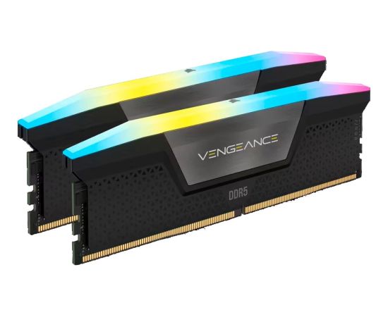 Corsair DDR5 - 96GB - 5200 - CL - 38 (2x 48 GB) dual kit, RAM (black, CMH96GX5M2B5200C38, Vengeance RGB, INTEL XMP)