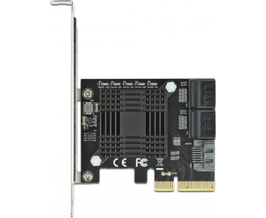 DeLOCK PCIe 5P SATA x4 LP 90498