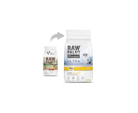 VET EXPERT RAW PALEO Ultra Medium&Large Puppy Turkey - dry food for puppies - 10 kg