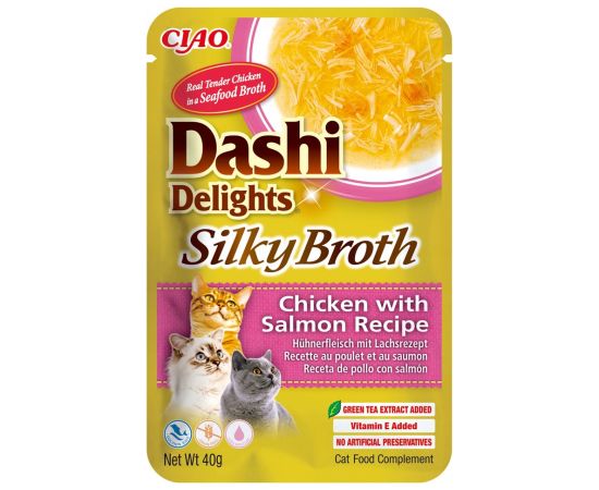 INABA CAT Dashi Delights Silky Broth Chicken with Salmon - cat treat - 40g