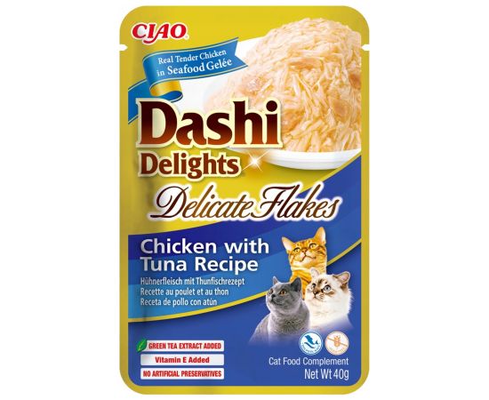 INABA CAT Dashi Delights Delicate Flakes Chicken with Tuna - cat treat - 40g