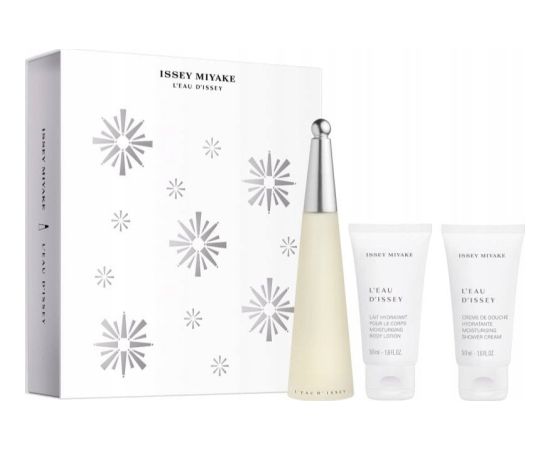 Xmas 2023 Set Issey Miyake: L'Eau d'Issey, Eau De Toilette, For Women, 50 ml + L'Eau d'Issey, Moisturizing, Body Lotion, 50 ml + L'Eau d'Issey, Hydrating, Shower Cream, 50 ml For Women