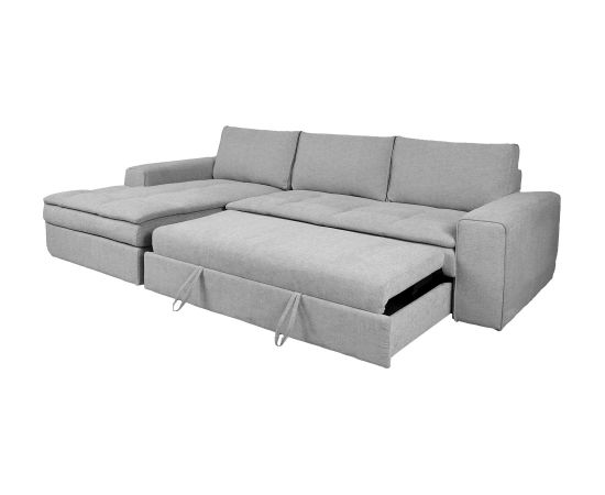 Corner sofa bed KAJA LC, light grey