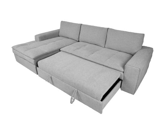 Corner sofa bed KAJA LC, light grey