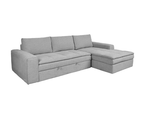 Corner sofa bed KAJA RC, light grey