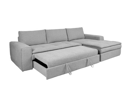 Corner sofa bed KAJA RC, light grey