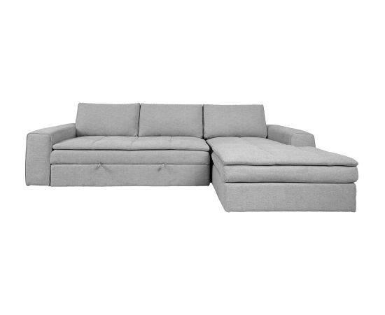 Corner sofa bed KAJA RC, light grey