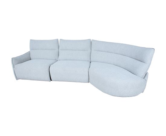 Corner sofa CANNES RC electric recliner, light grey