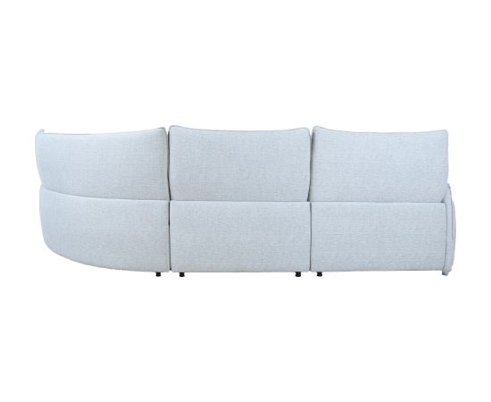 Corner sofa CANNES RC electric recliner, light grey