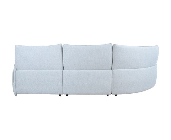 Corner sofa CANNES LC electric recliner, light grey