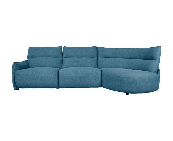 Corner sofa CANNES RC electric recliner, greyish blue