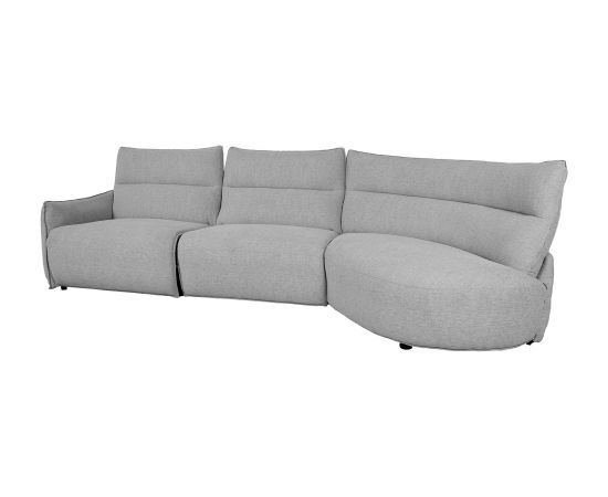 Corner sofa CANNES RC electric recliner, grey