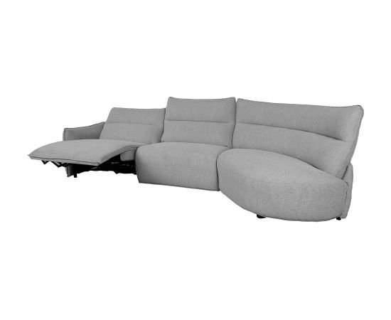 Corner sofa CANNES RC electric recliner, grey