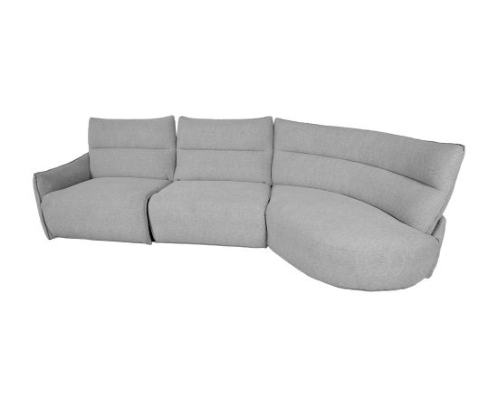 Corner sofa CANNES RC electric recliner, grey