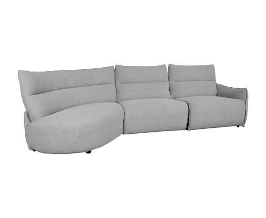 Corner sofa CANNES LC electric recliner, grey