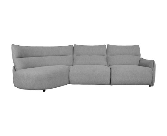 Corner sofa CANNES LC electric recliner, grey