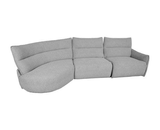 Corner sofa CANNES LC electric recliner, grey