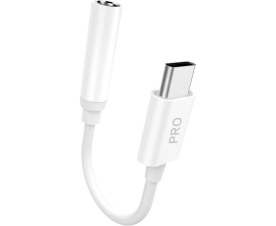 Dudao Pārveidotājs Adapteris no USB Type C uz austiņu ligzdu 3,5 mm (Female), balts (L16CPro white)