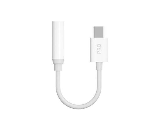 Dudao Pārveidotājs Adapteris no USB Type C uz austiņu ligzdu 3,5 mm (Female), balts (L16CPro white)