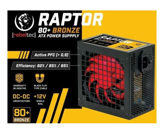 Rebeltec ATX RAP TOR BRONZE 80 Barošanas Bloks 600W