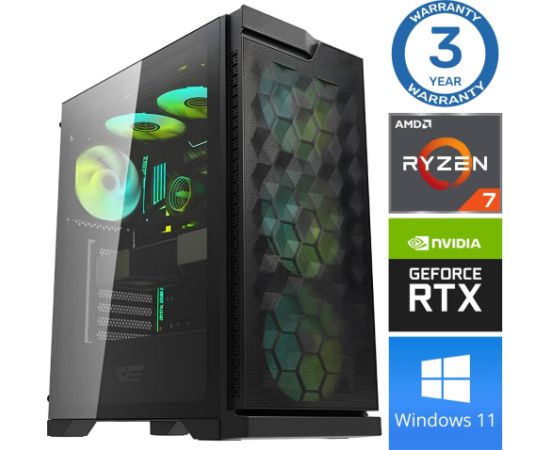 INTOP Ryzen 7 5700X 32GB 500SSD M.2 NVME RTX3050 6GB WIN11Pro