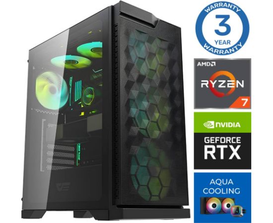 INTOP AQUA Ryzen 7 7700X 64GB DDR5 500SSD M.2 NVME RTX4060Ti 8GB no-OS