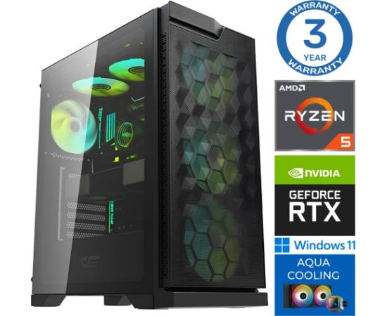 INTOP AQUA Ryzen 5 7600X 32GB DDR5 500SSD M.2 NVME RTX4060 8GB WIN11Pro