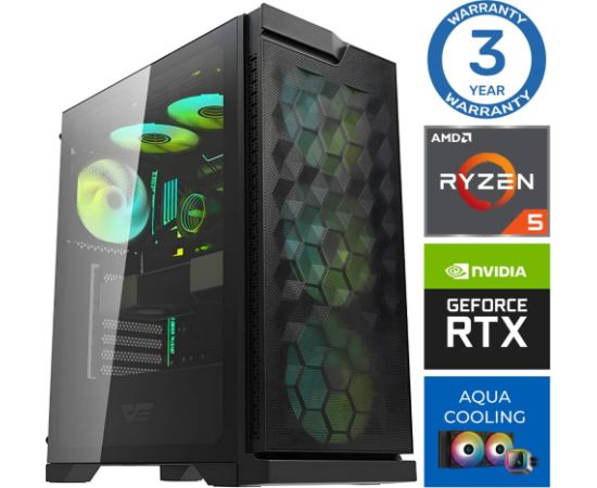 INTOP AQUA Ryzen 5 7600X 32GB DDR5 500SSD M.2 NVME RTX4060 8GB no-OS