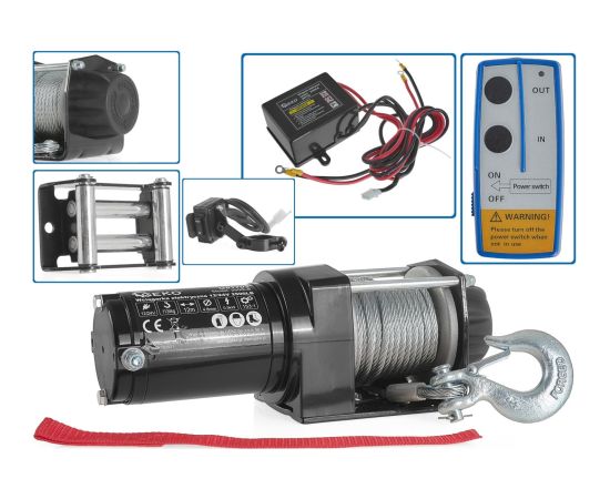 Elektriskā vinča 12V, 2500LB, G81702 GEKO