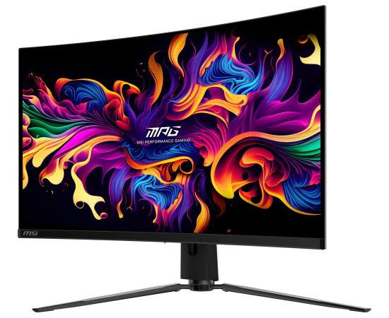 MSI MPG 321CURXDE QD-OLED - OLED-Monitor - Gaming - gebogen - 81.3 cm (32") (31.5" sichtbar) - 3840 x 2160 UHD @ 240 Hz - 1000 cd/m2 - 1500000:1 - DisplayHDR 400 True Black - 0.03 ms - 2xHDMI, DisplayPort, USB-C - Schwarz