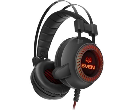 Sven Headphones with microphone AP-U840MV, black (USB, LED)