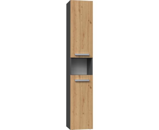 Top E Shop Topeshop NEL I ANT/ART bathroom storage cabinet Graphite, Oak