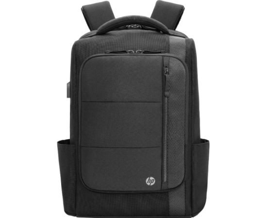 RENEW GOLD Executive 16 Backpack, Water Resistant, Expandable, Cable Pass-through USB-C port – Black, Grey / 6B8Y1AAR