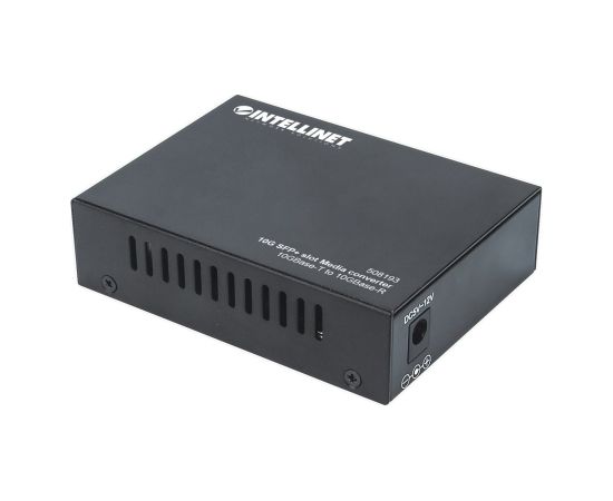 Intellinet 10GBase-T to 10GBase-R Media Converter, 1 x 10 GB SFP+ Slot, 1 x 10GB RJ45 Port