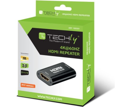 Techly HDMI 2.0 4K UHD 3D Repeater Up to 40m