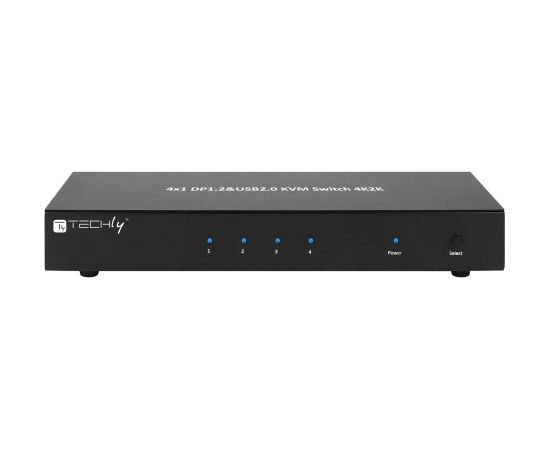 Techly IDATA DP-KVM4 KVM switch Rack mounting Black