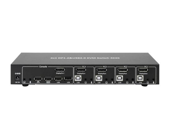 Techly IDATA DP-KVM4 KVM switch Rack mounting Black