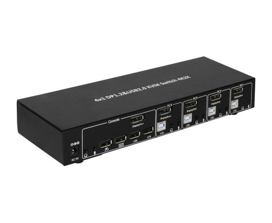 Techly IDATA DP-KVM4 KVM switch Rack mounting Black