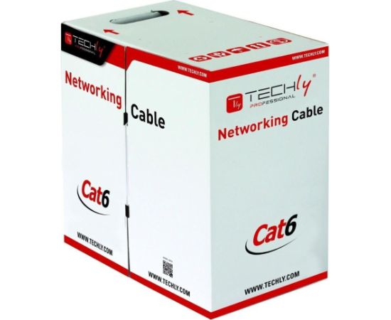 Techly ITP9-FLU-0305 networking cable Grey 305 m Cat6 U/UTP (UTP)