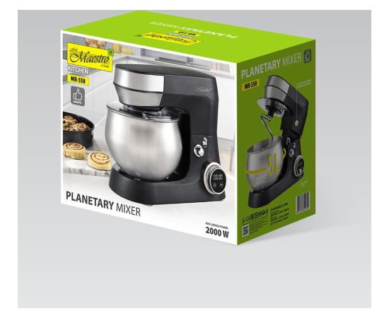 Feel-Maestro MR-558 Planetary mixer with 5 l bowl, 2000 W Black