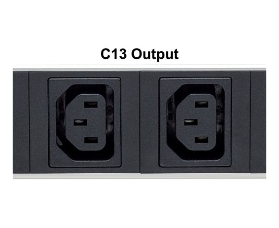 Intellinet Vertical Rackmount 24-Output Power Distribution Unit (PDU), 20 x C13 & 4 x Output C19, Removable Power Cable, Rear C14 Input