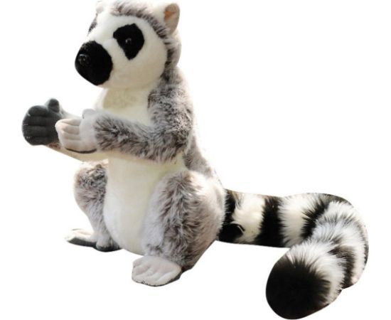 Leantoys Maskotka Pluszowa Lemur Pluszak Miękki Szary 28cm LEAN Toys