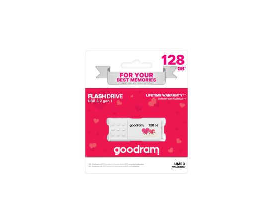 Zibatmiņa GoodRam Valentine 128GB White