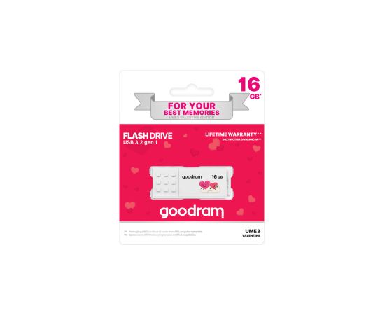 Zibatmiņa GoodRam Valentine 16GB White