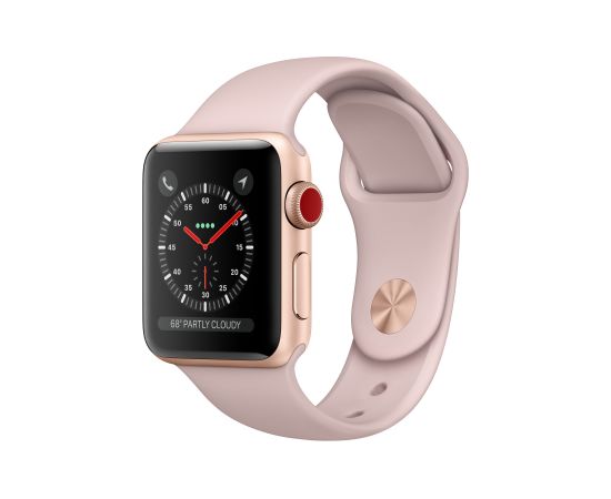 Apple Watch Series 3 38mm Aluminium GPS+Cellular - Gold (Atjaunināts, stāvoklis Ļoti labi)