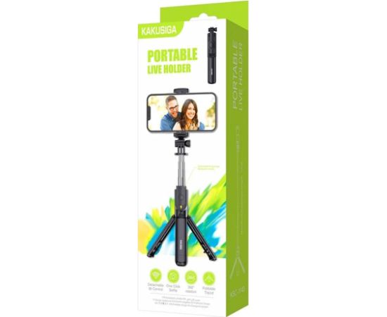 KAKUSIGA KSC-1143 bluetooth selfie stick | штатив с пультом дистанционного управления (черный)