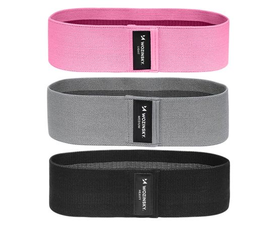 Wozinsky 3x set Exercise Bands Resistance Loop Mini Band, Elastic Strength Training Equipment for Home Gym (WFB-01)